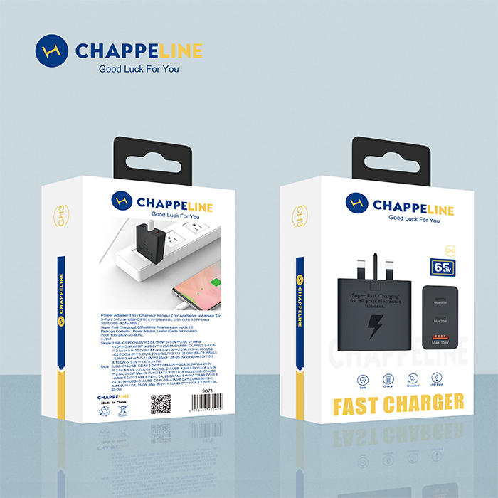 65W three hole charger