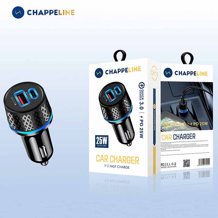 25W dual hole car charger