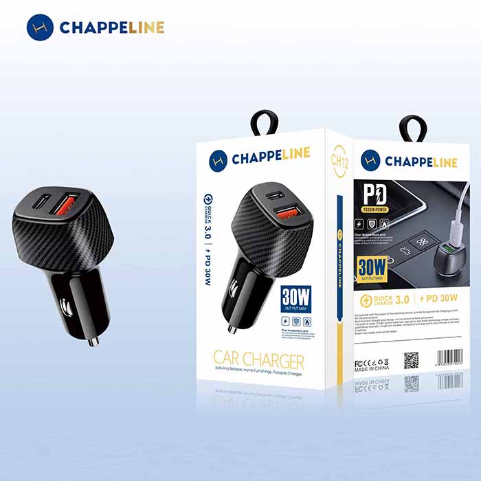 30W dual hole car charger