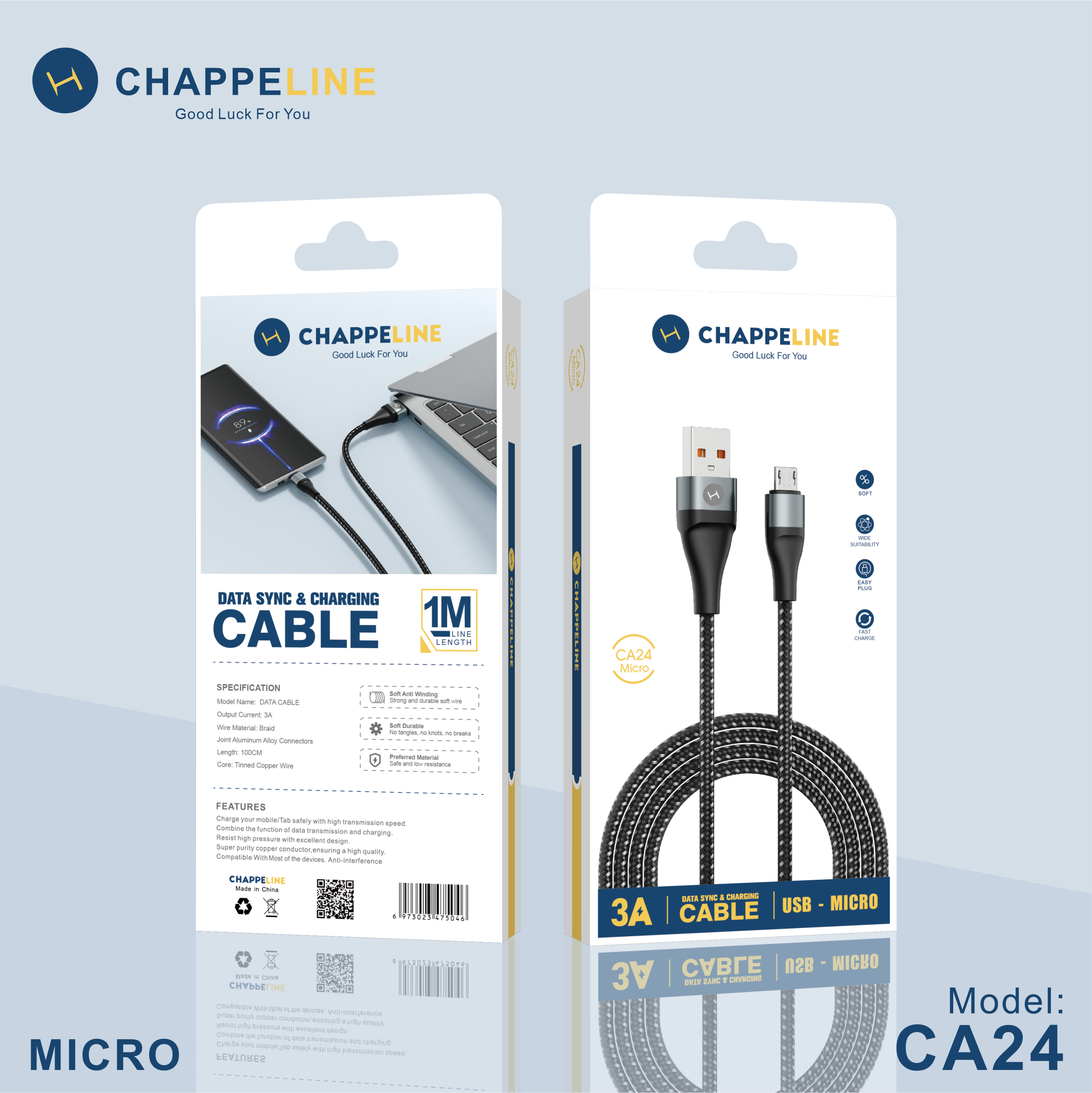 3A Micro To USB 100CM data line