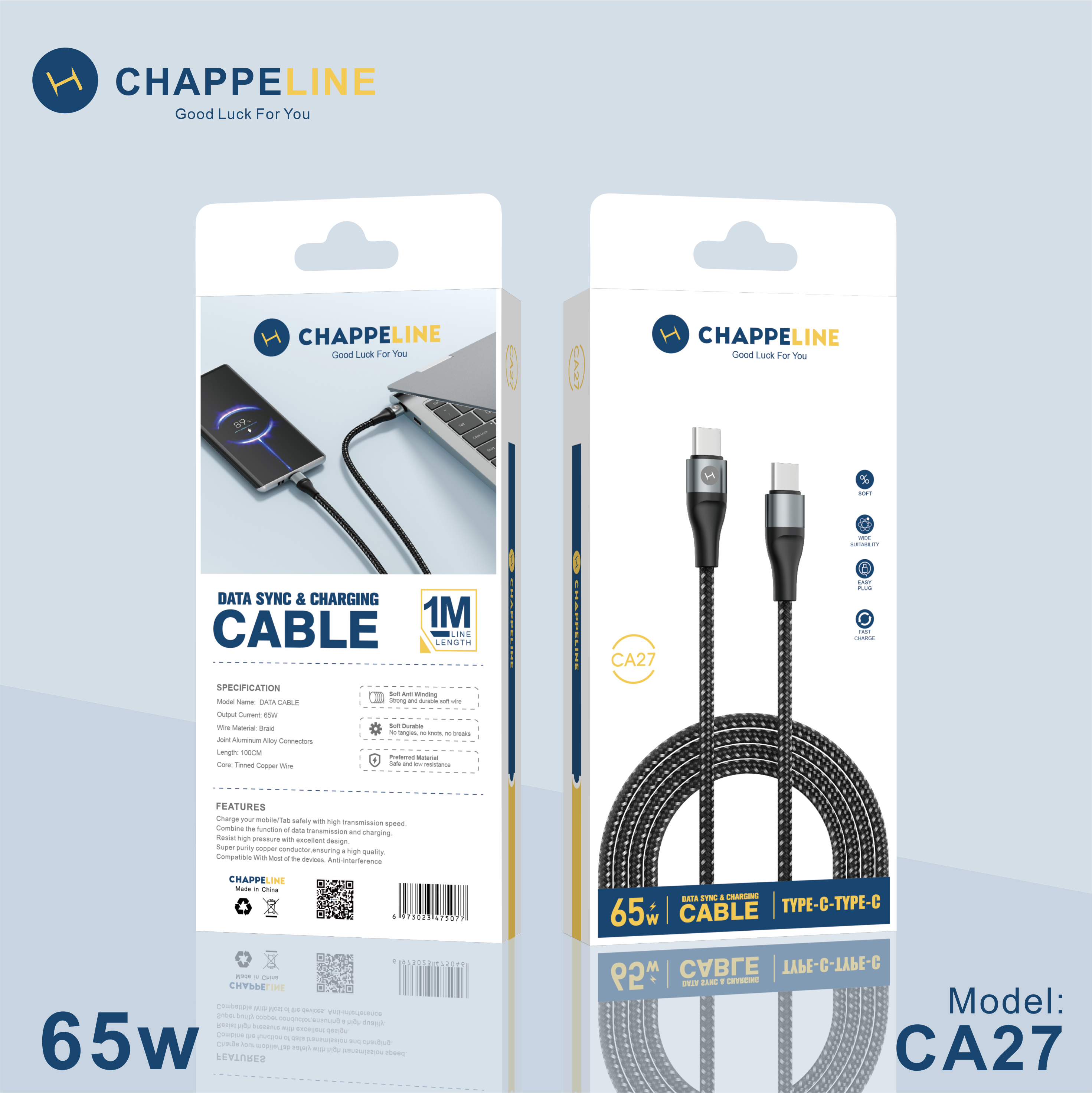 100CM Type-c TO Type-c 65W data line